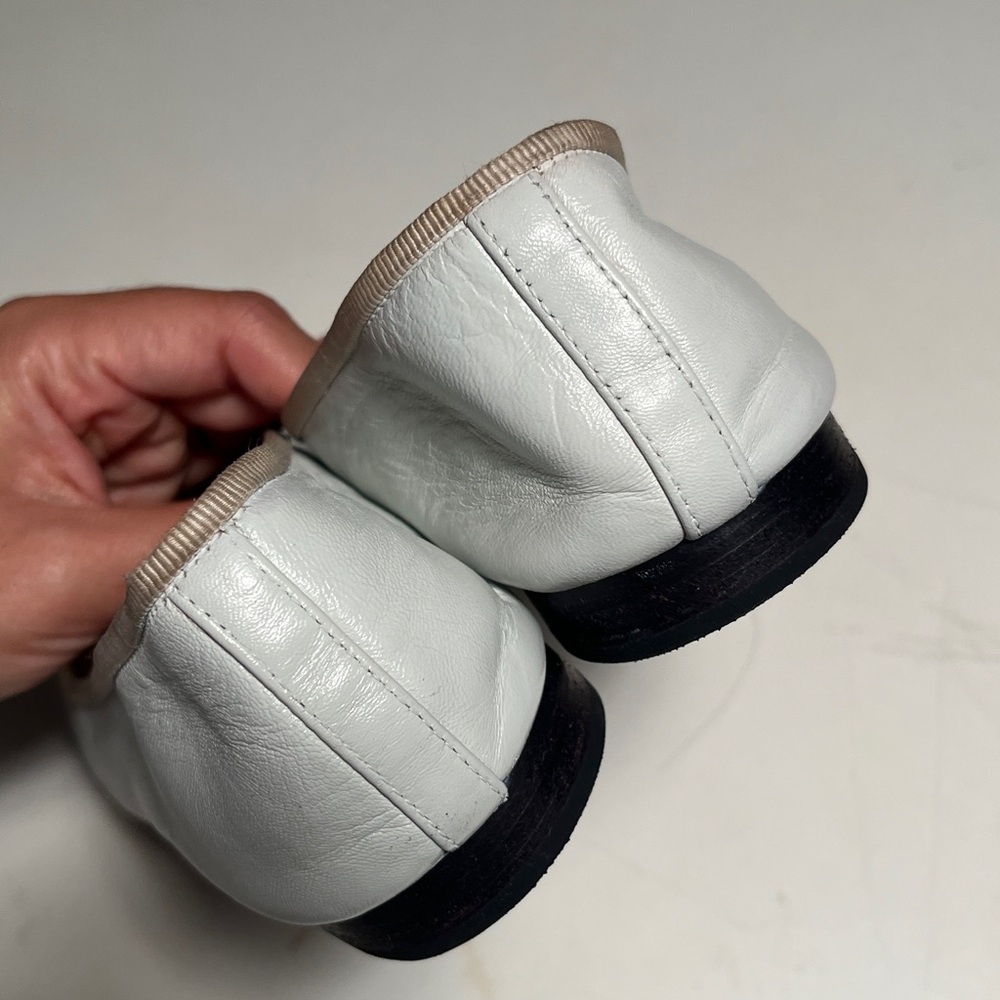 CHANEL Women's Cream and Black Cap Toe Flats - Picture 3 of 10